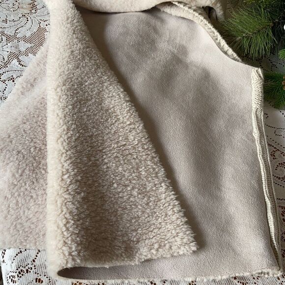 Chelsea&Theodore Faux Shearling Sweater Vest Sz S - Picture 9 of 11